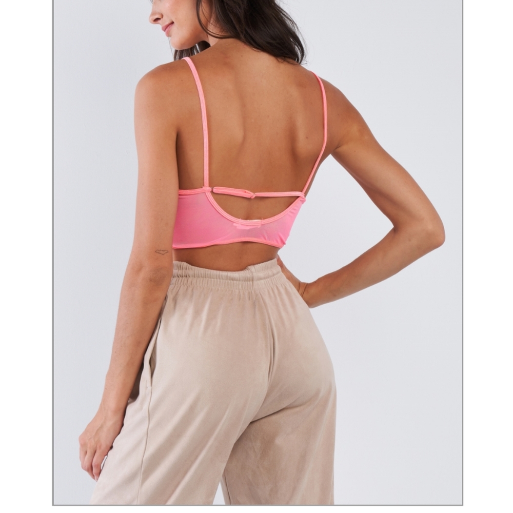 Sexy pink cami/bralette - Picture 2 of 3